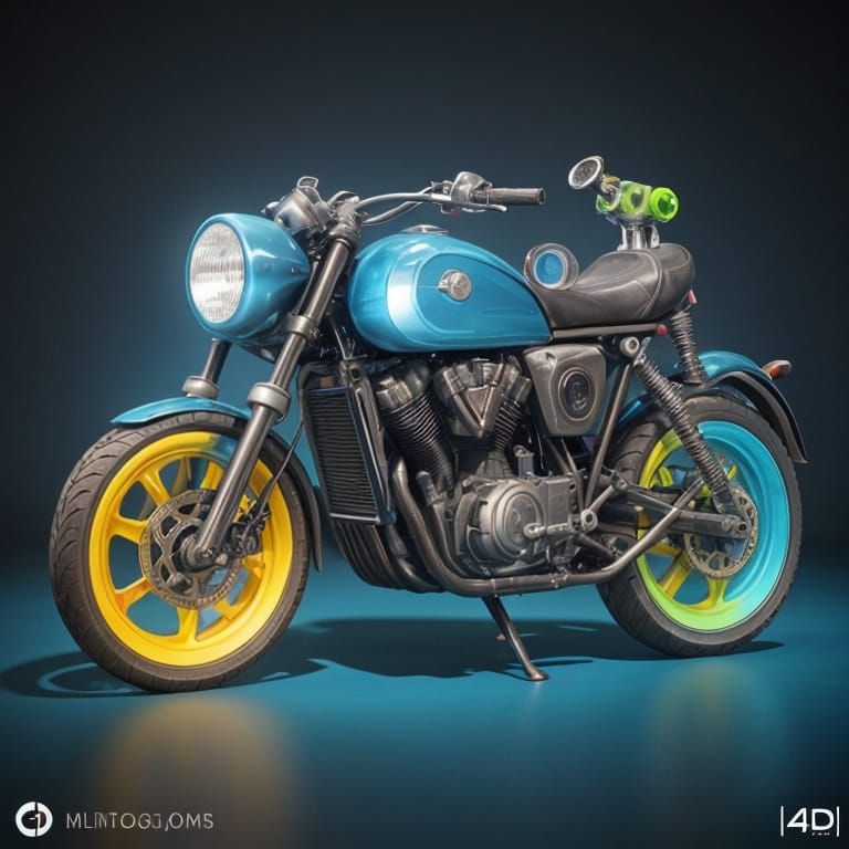 Vibrant Reimagining of Childhood Celebrations in Cyberpunk S...