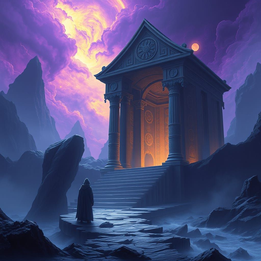 Shattered Temple in the Heart of the Hollow Veil