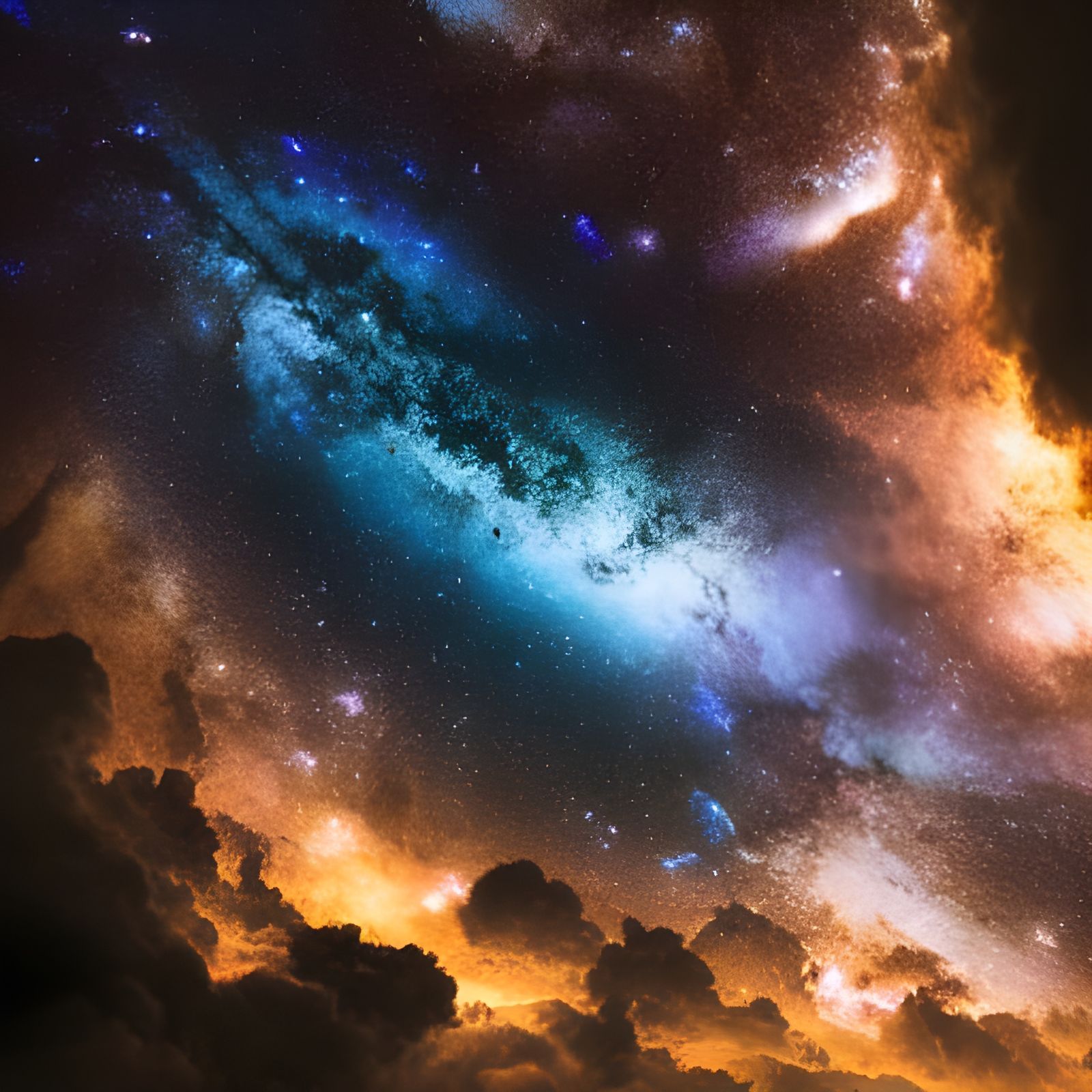 Epic Milky Way Galaxy: Digital Matte Painting