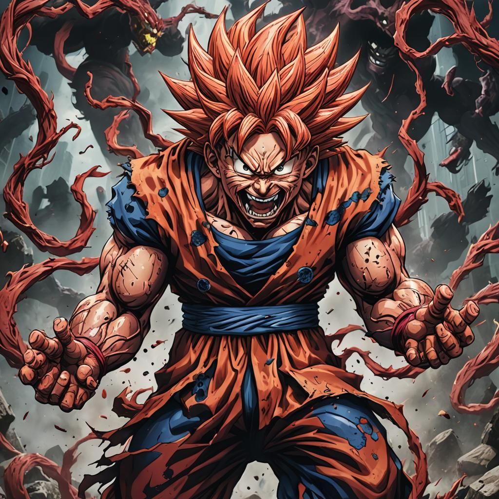 Carnage and Goku Fusion Character
