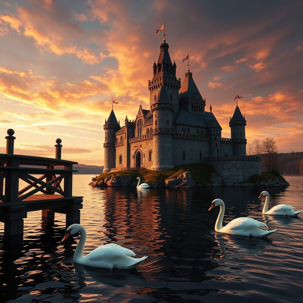 Medieval Olavinlinna Castle Shines on Lake Saimaa