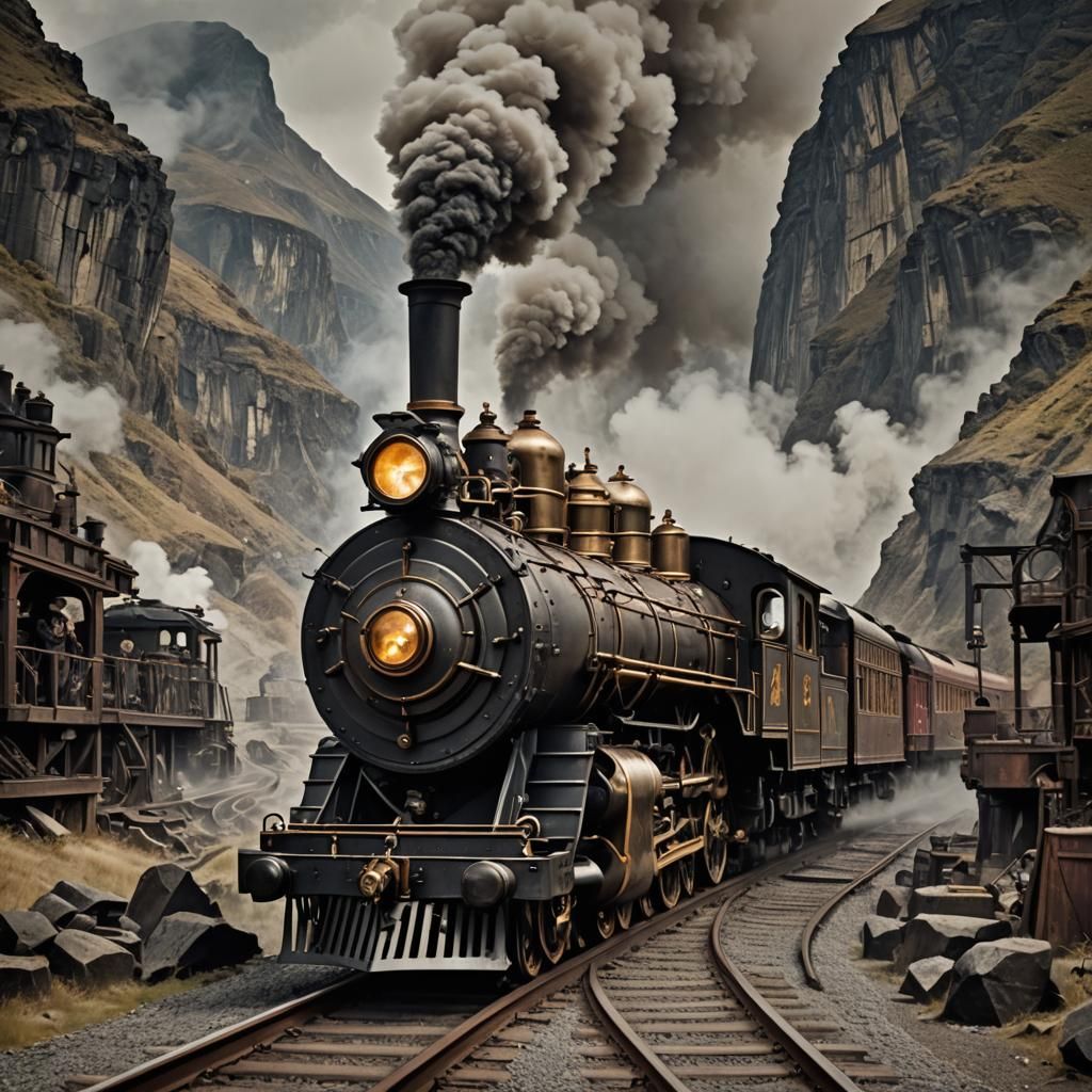 Steampunk Explorer on Coal Mountain Train Tracks