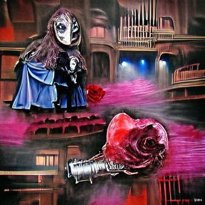 Mysterious Phantom in Opera Setting