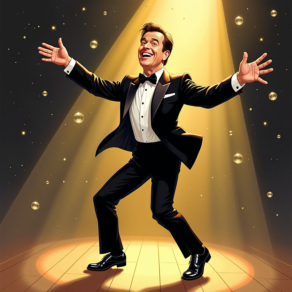 Energetic Dance Illustration in Basquiat, Klimt, and Blake S...