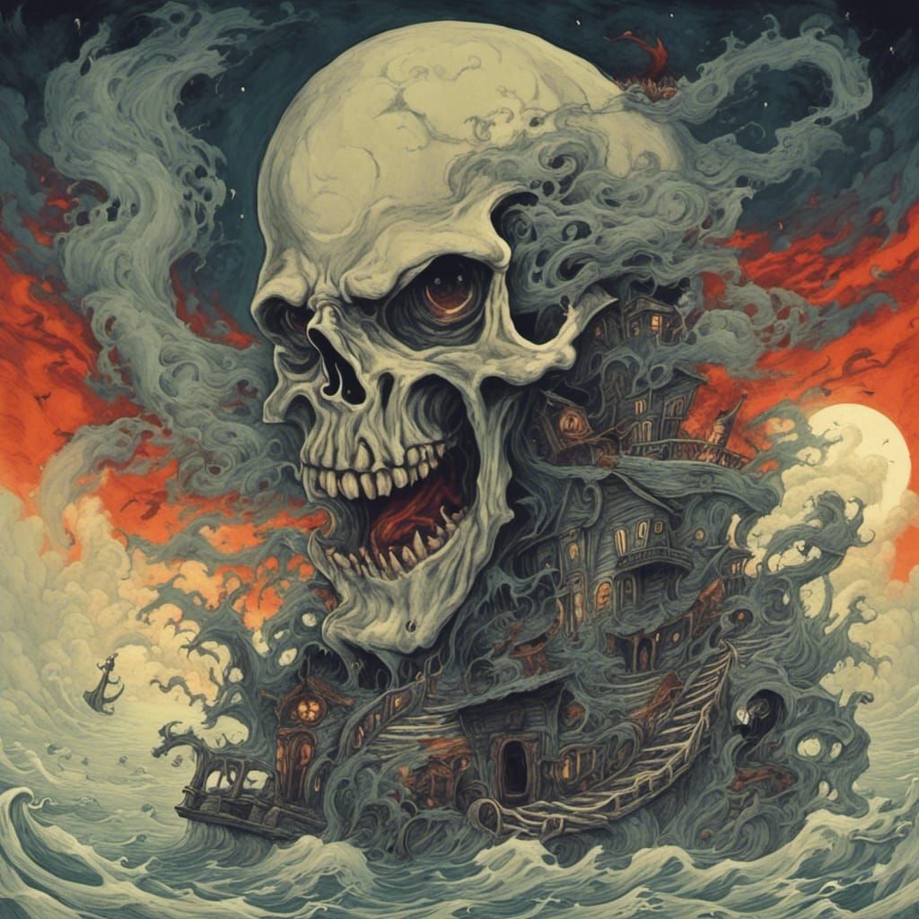 Trapped Ghost in Dark Mindscape