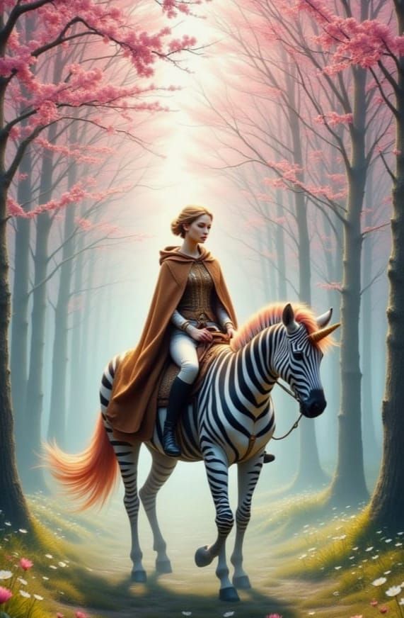 The Girl & the Zebra Unicorn 🦓