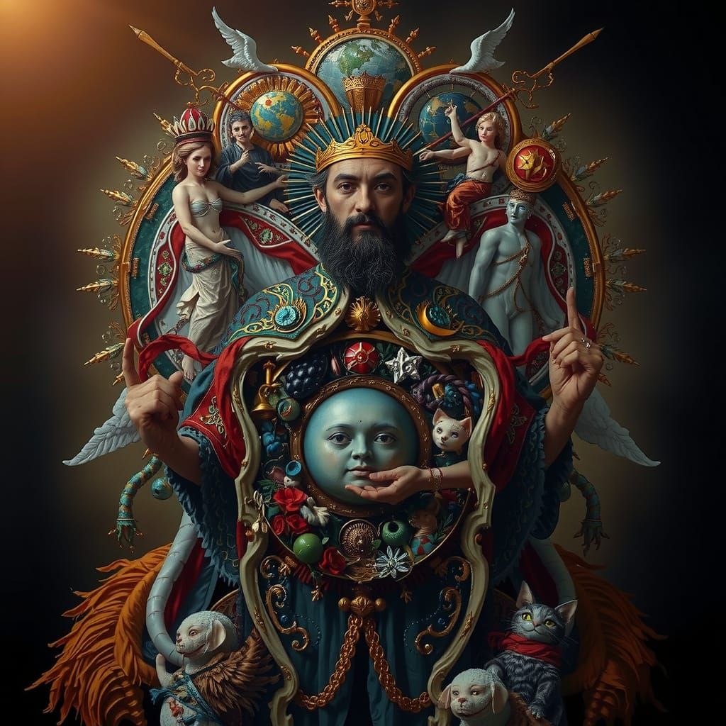 Masterpiece Painting of Beauty and Truth