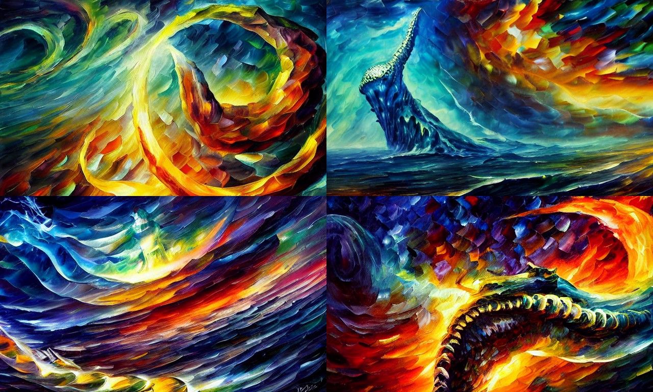 Lovecraftian Leviathan in Lyrical Abstraction Style