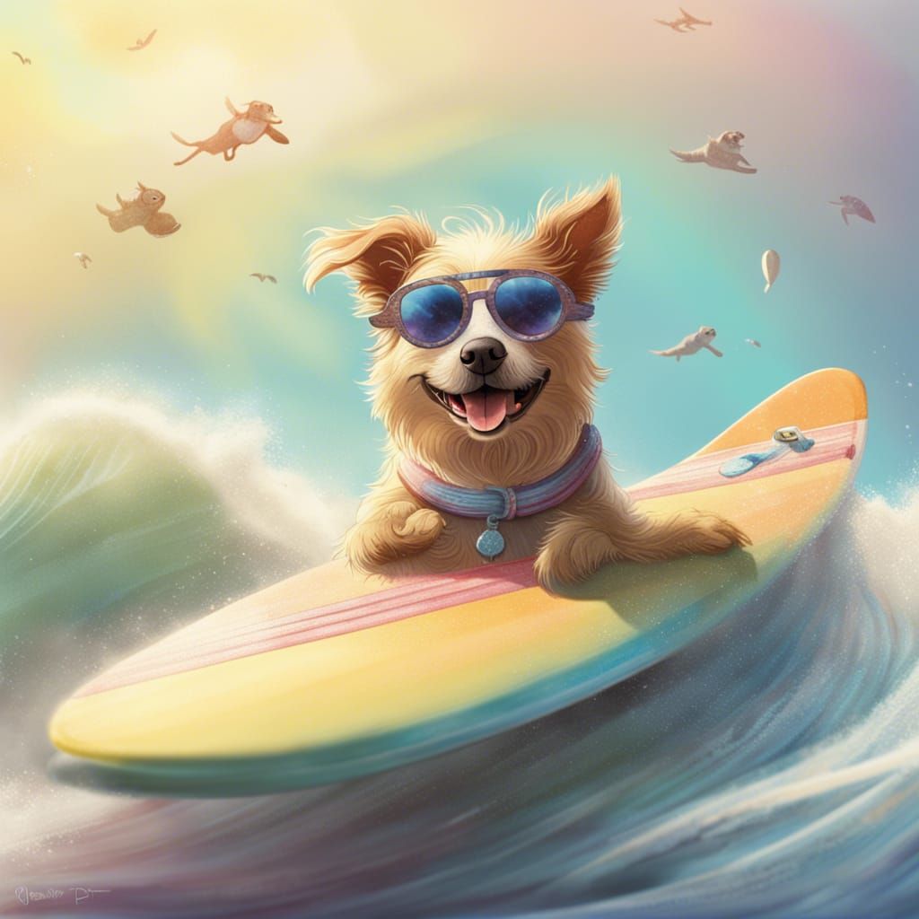 Surfing Dog