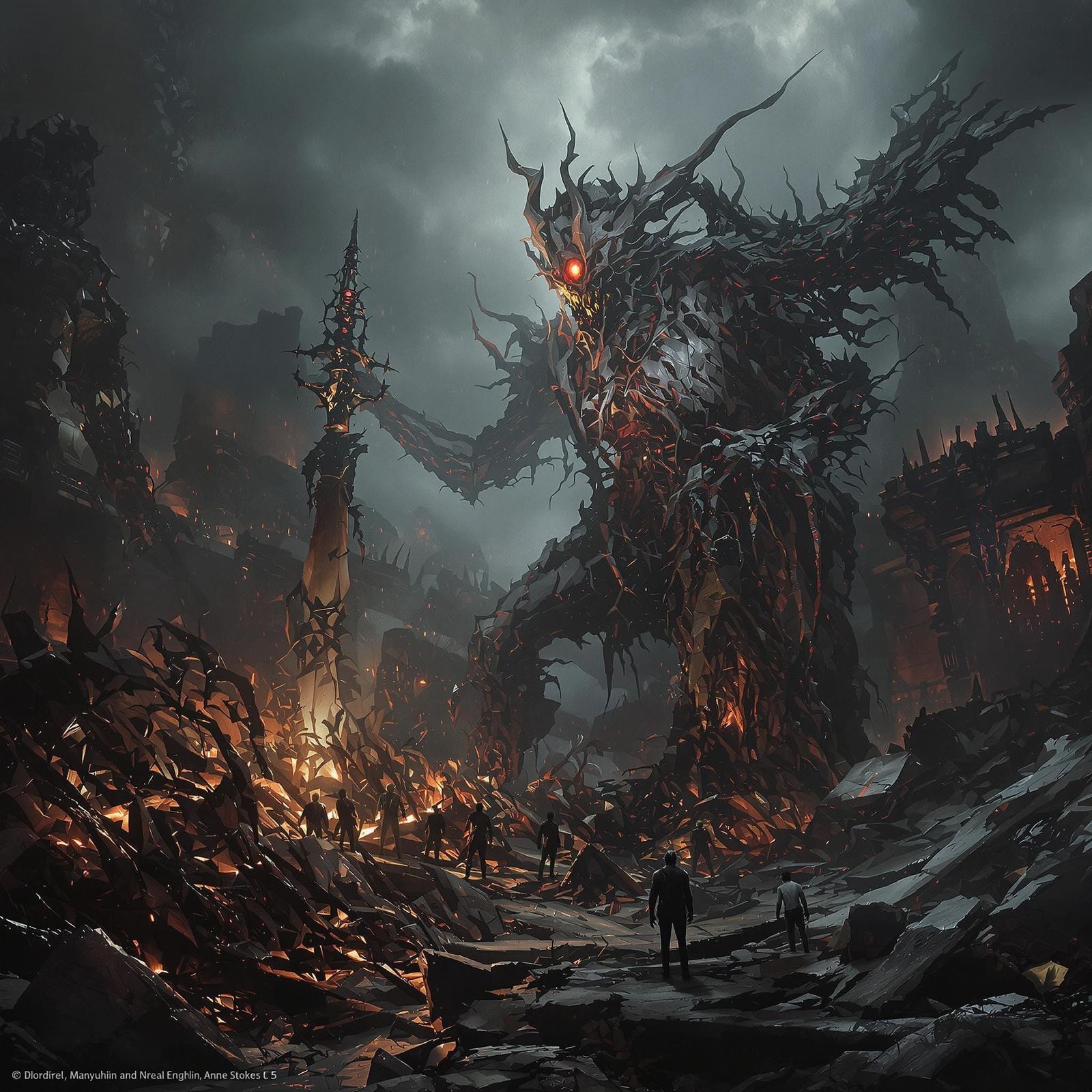 Dark Post-Apocalyptic World Ruined by Ancient Horror