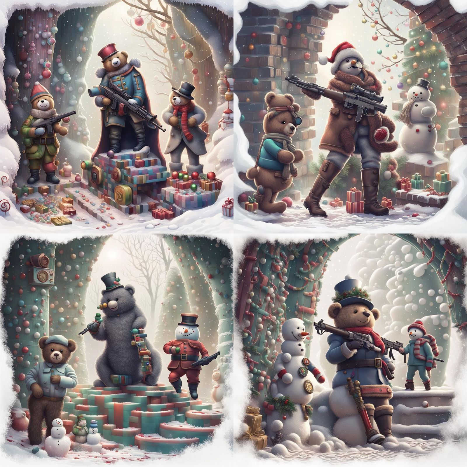 Whimsical Christmas Maze with Toy Soldier in Candy Art Style