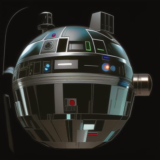 Star Wars Interrogation Droid in Comic Book Style