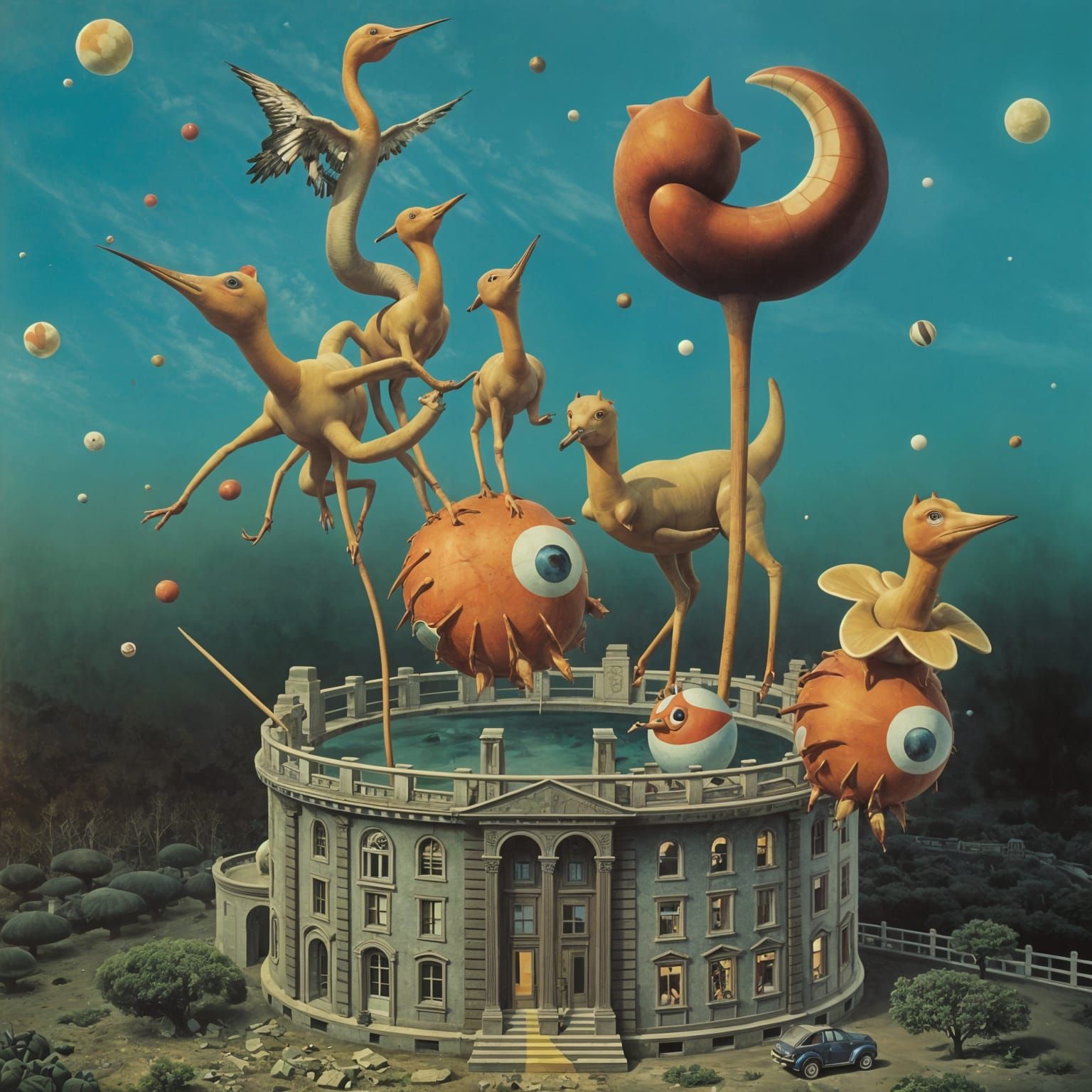 Surreal Enigmatic Photo in Vintage Style