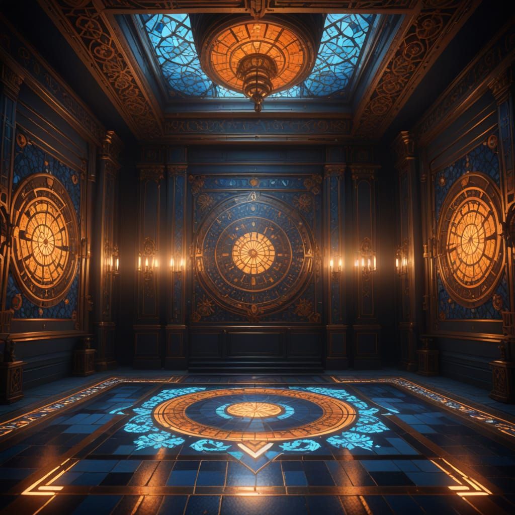 Symmetrical Chamber with Mosaic Reflections