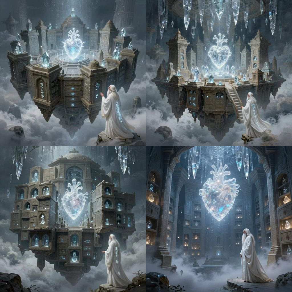 Floating Dream Mausoleum in Clouds