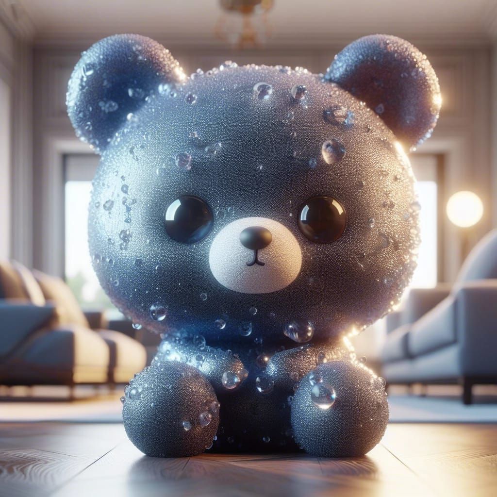 Adorable Water Bear in Photorealistic CGI Render