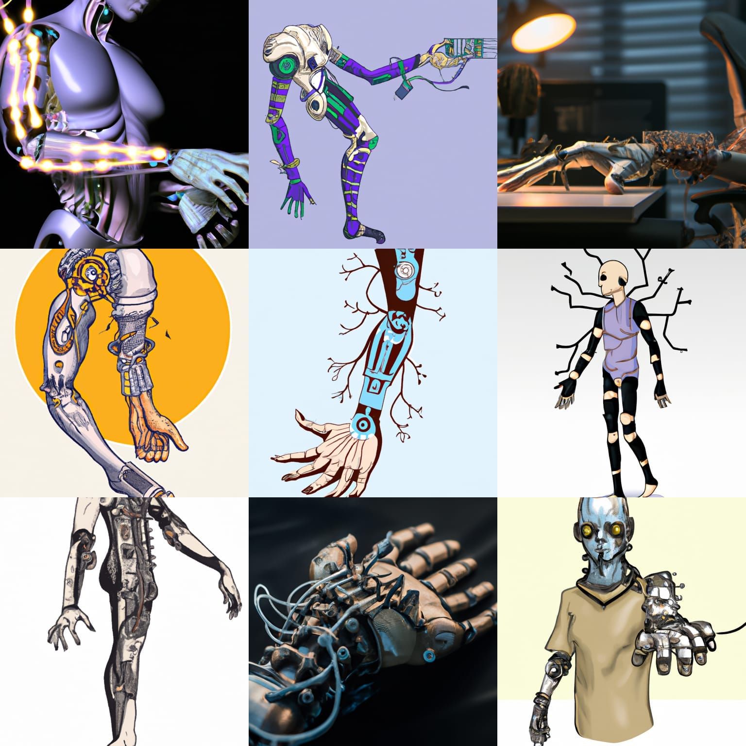 Cyberpunk Horror: Human Cortex Integrated with Mechanical Li...