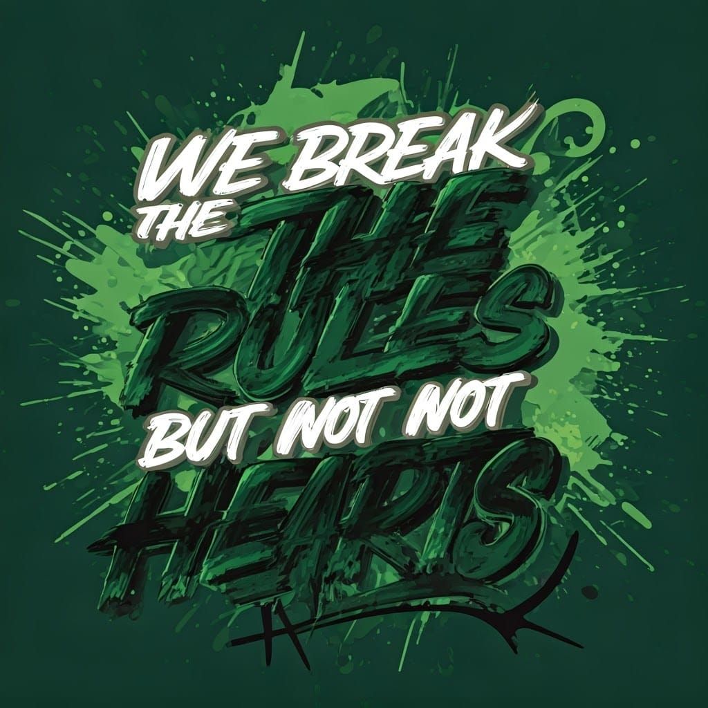 Graffiti Street Art T-Shirt Design: Breaking Rules