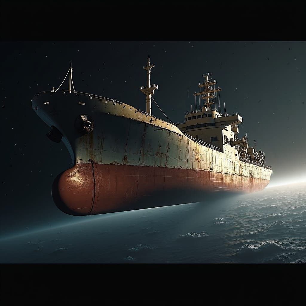 Star Wars Cargo Spaceship Inspired by Oil Tanker