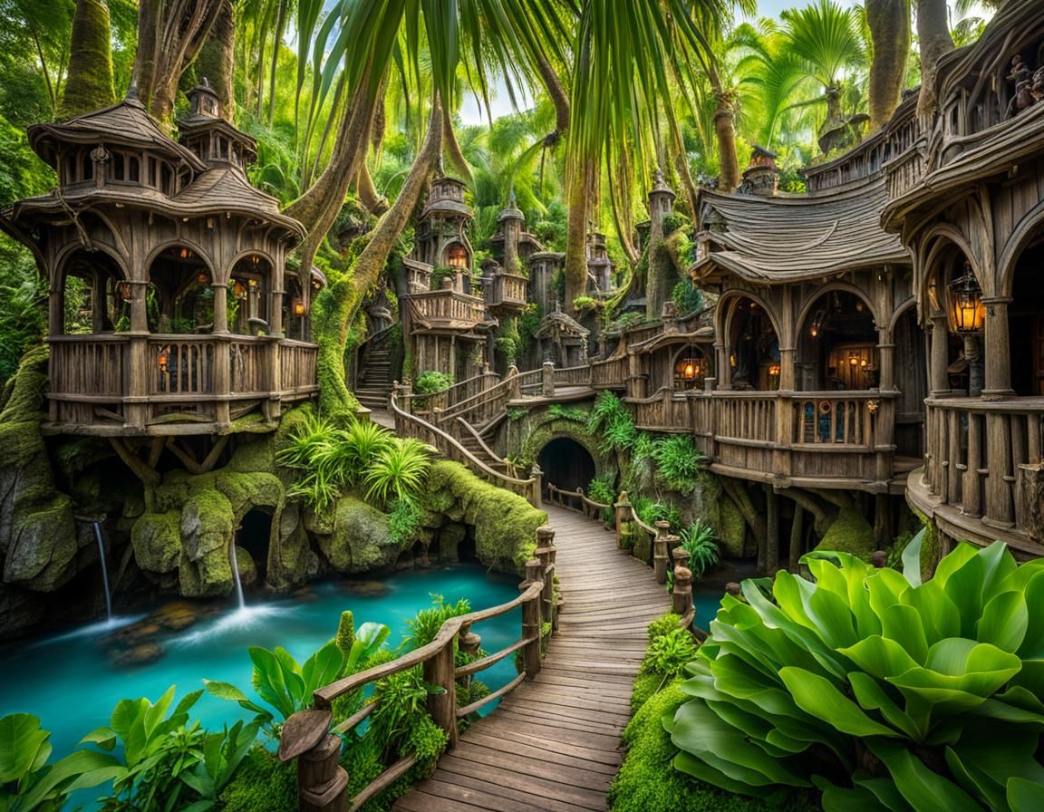 Pirates of the Caribbean Theme Park with Burton Flair