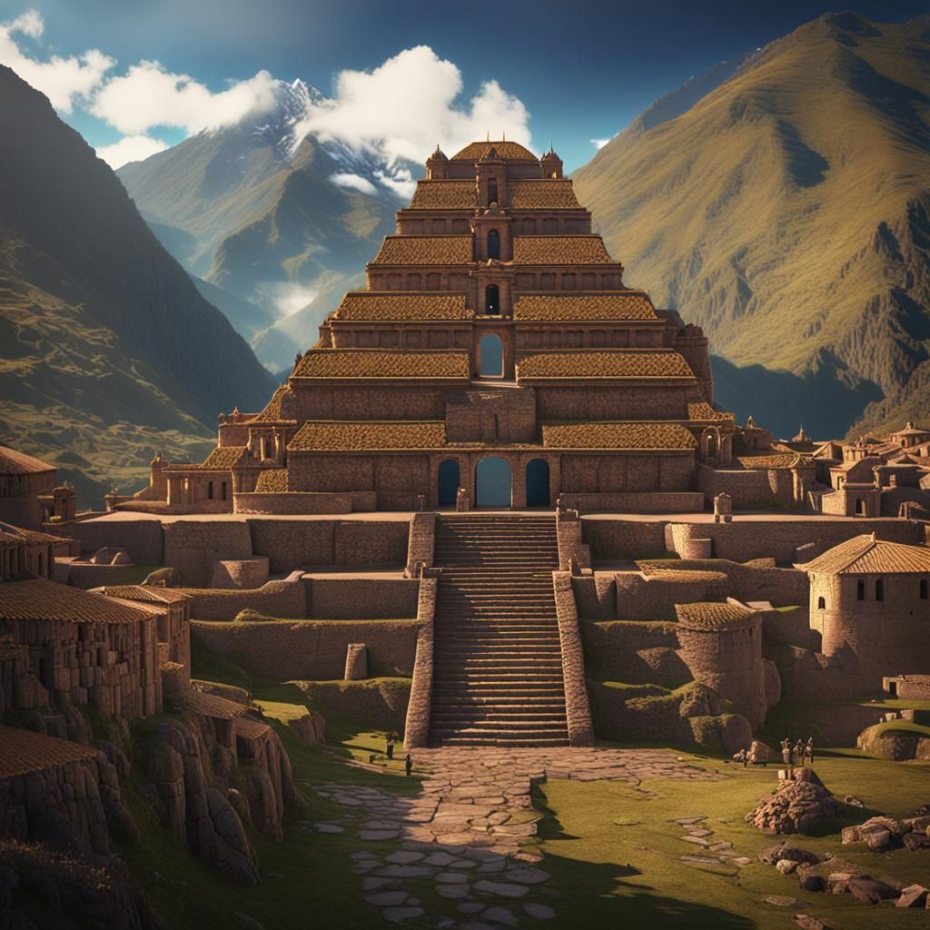 Inca Tupac Amaru in Cuzco: Detailed Matte Painting