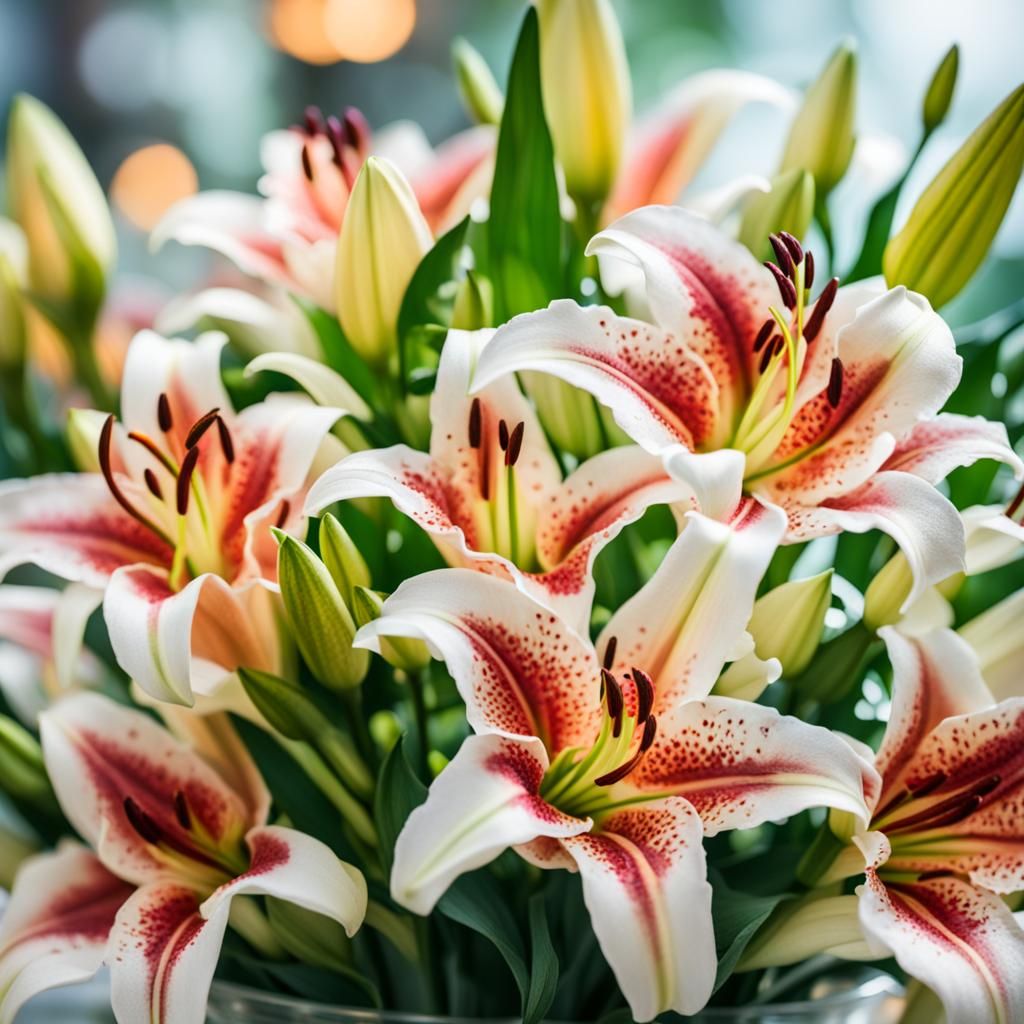 Lilly Bouquet in Natural Light: Photography