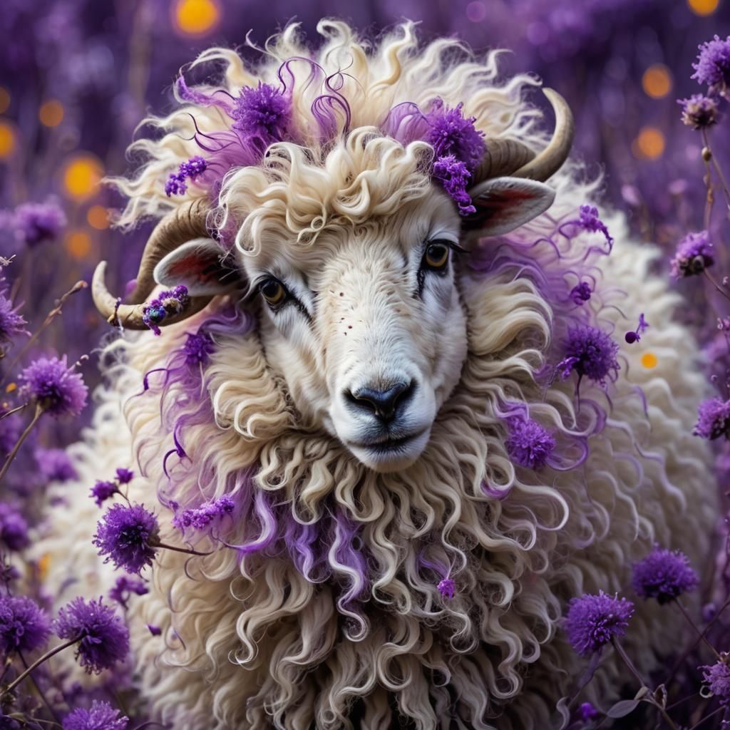Styling Sheep: A Surreal Abstract Expressionist Macro