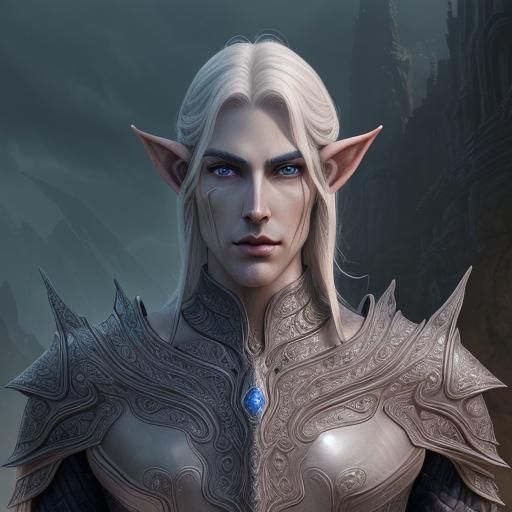 Arcane Altmer High Elf in Living Coral Armor