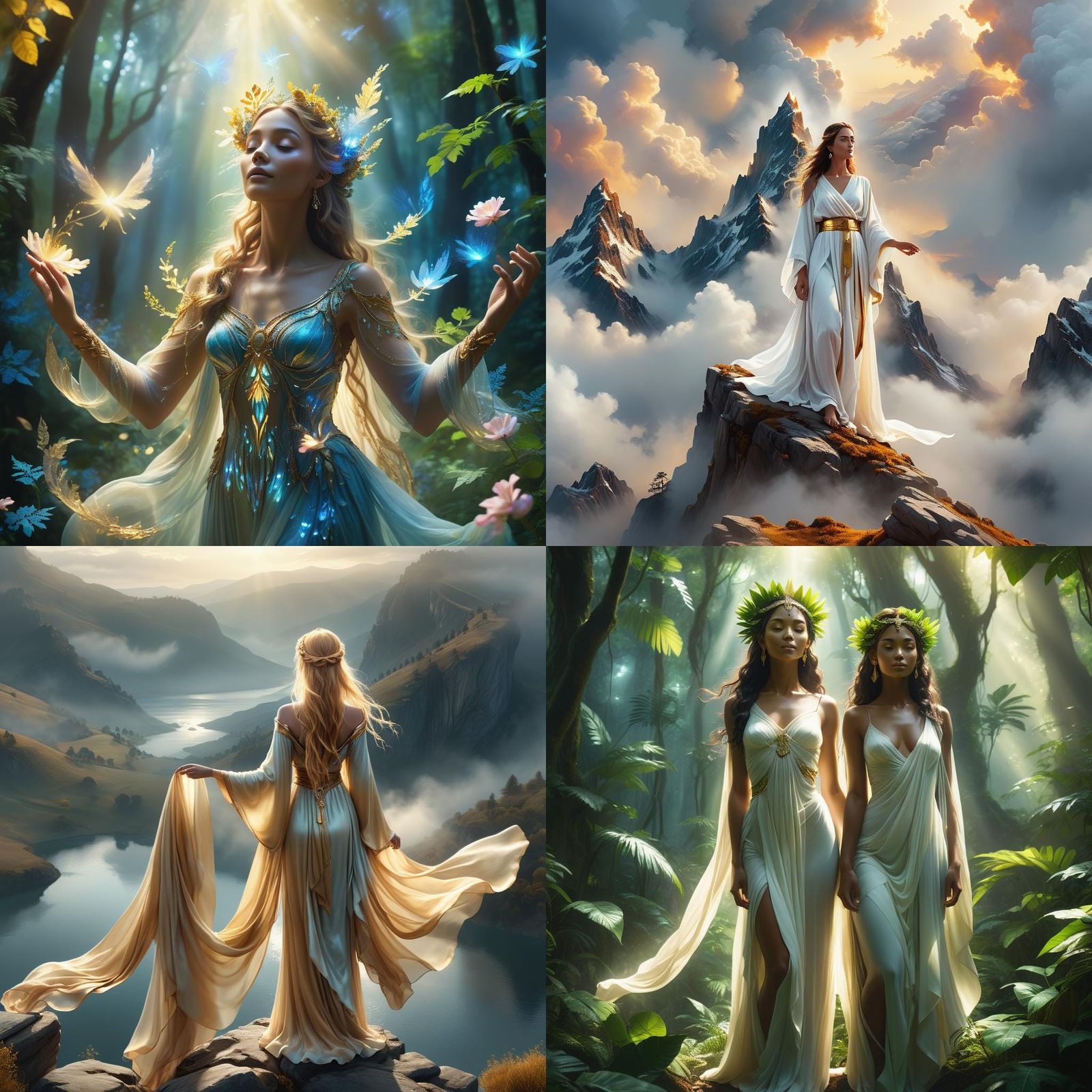 Radiant Goddess of Feminine Energy in Digital Painting