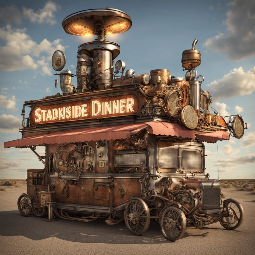 Steampunk Roadside Diner