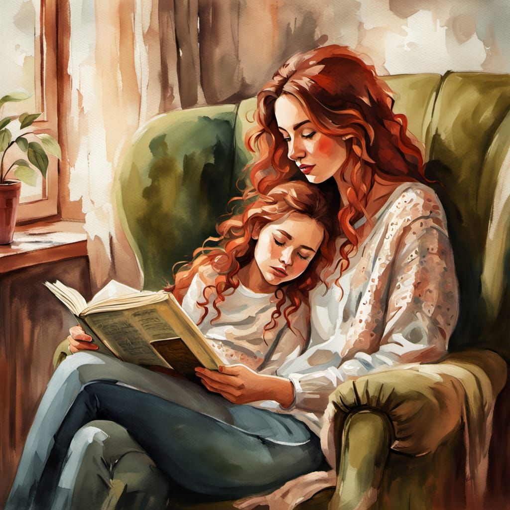 Mother and Daughter in Whimsical Boho Portrait