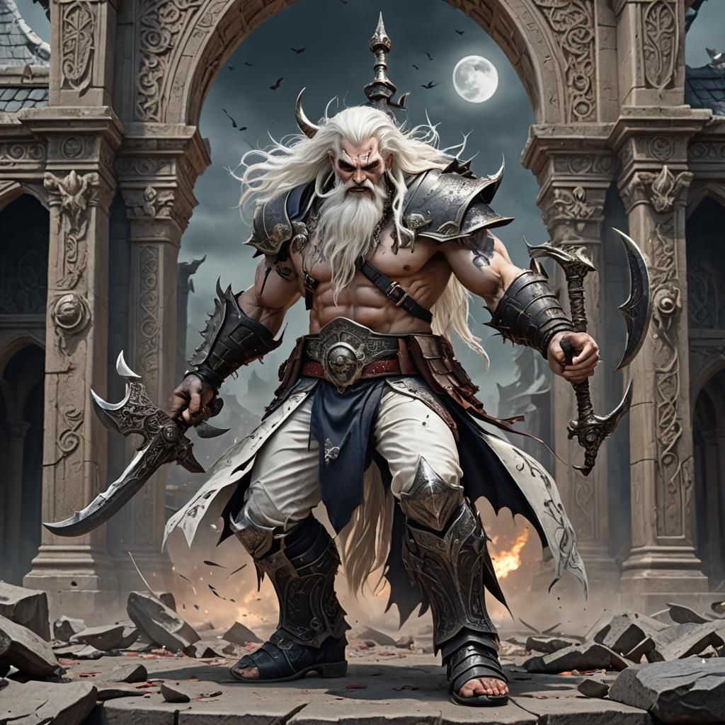 Vampire King Warrior in Ancient Palace