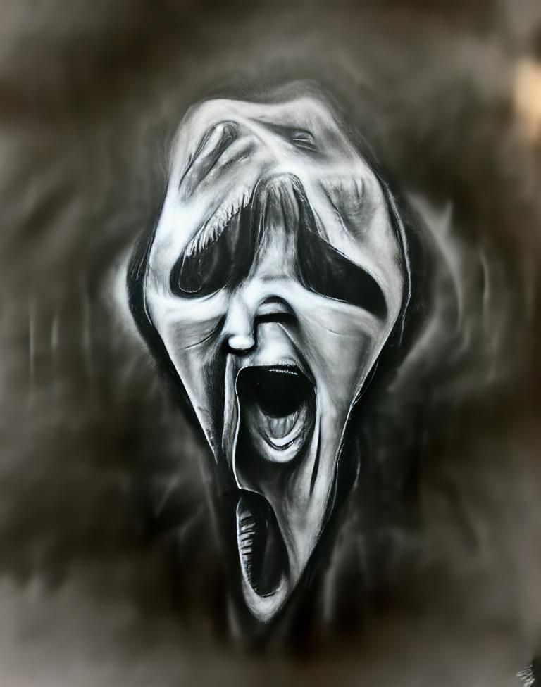 Simple AI Image of a Scream