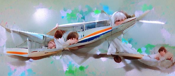 Classic Airplane Soaring Through the Sky