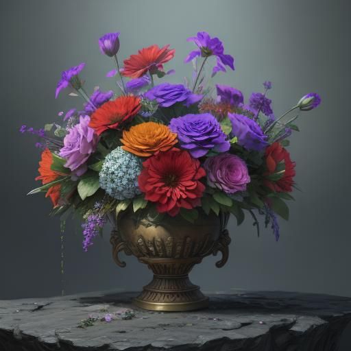 Surreal Floral Tapestry