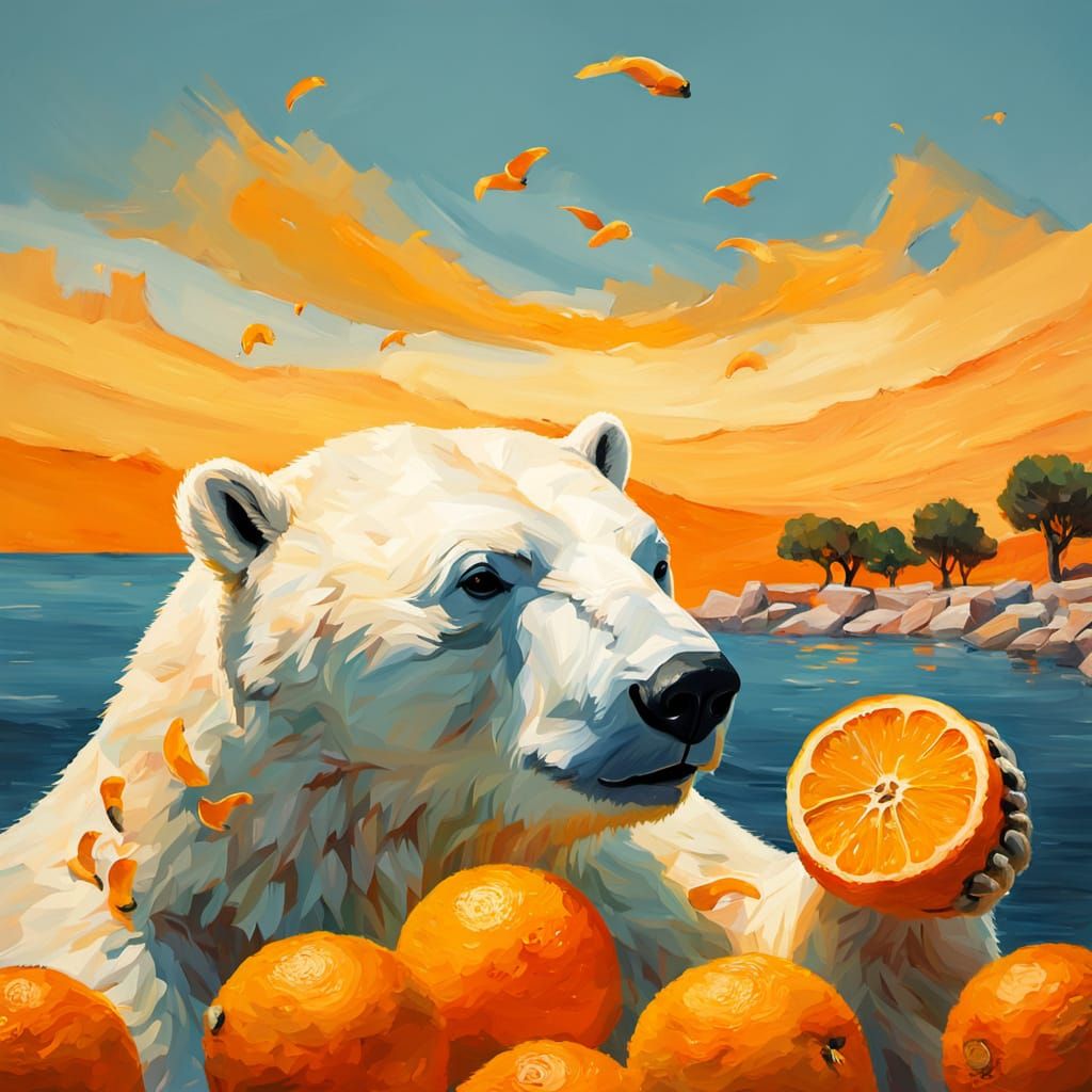The polar bear and the oranges
