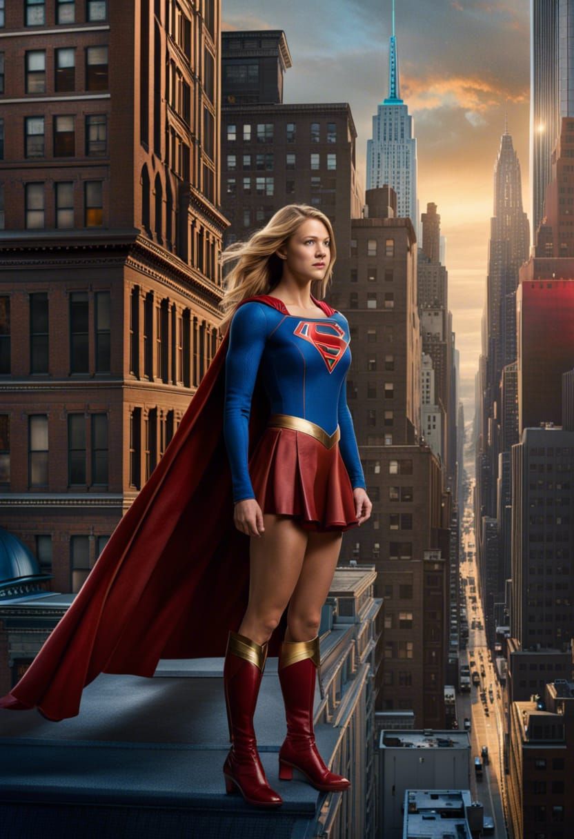 Melissa Benoist as Supergirl in New York