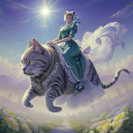 Pusheen Cat in Napoleonic Dress, Kawaii Style