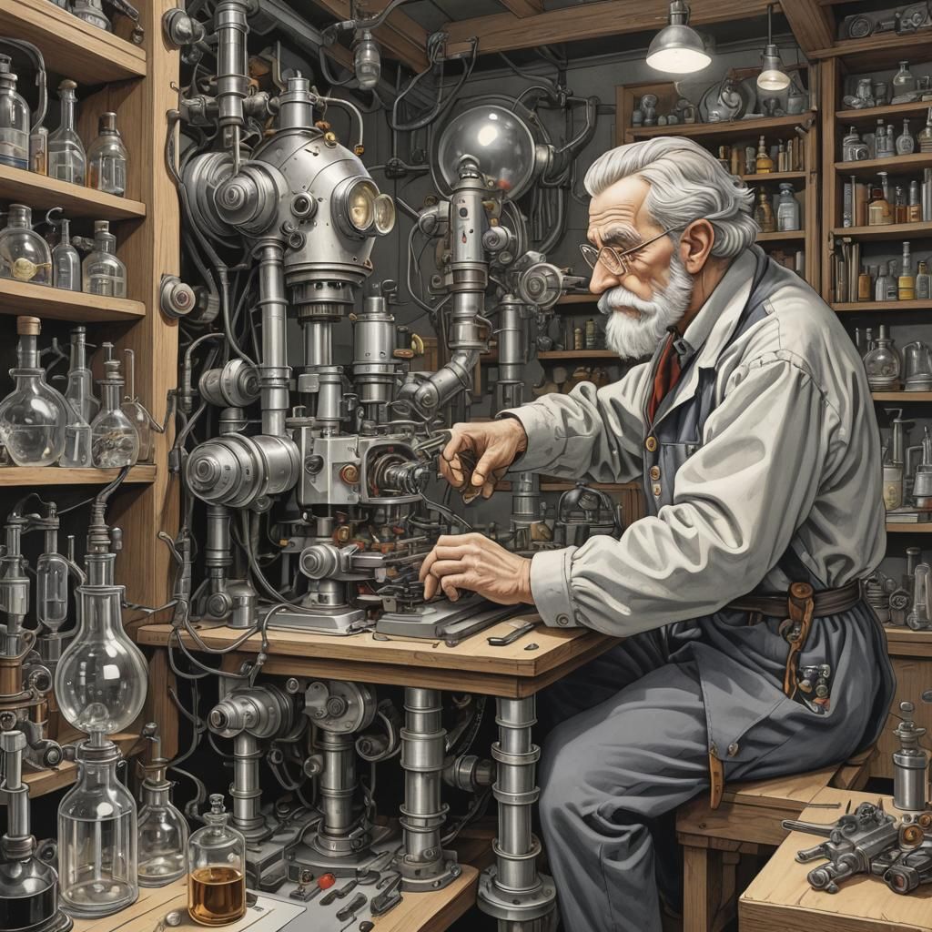 Robotic Geppetto in Escher-Inspired Lab