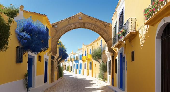 Picturesque Street Scene in Castilla la Mancha