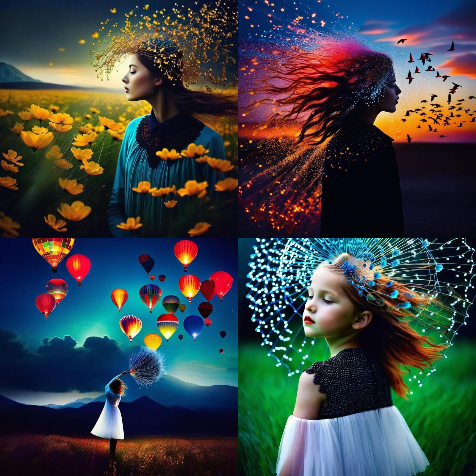 Mixed-Media Artwork Combining Photography and Watercolor