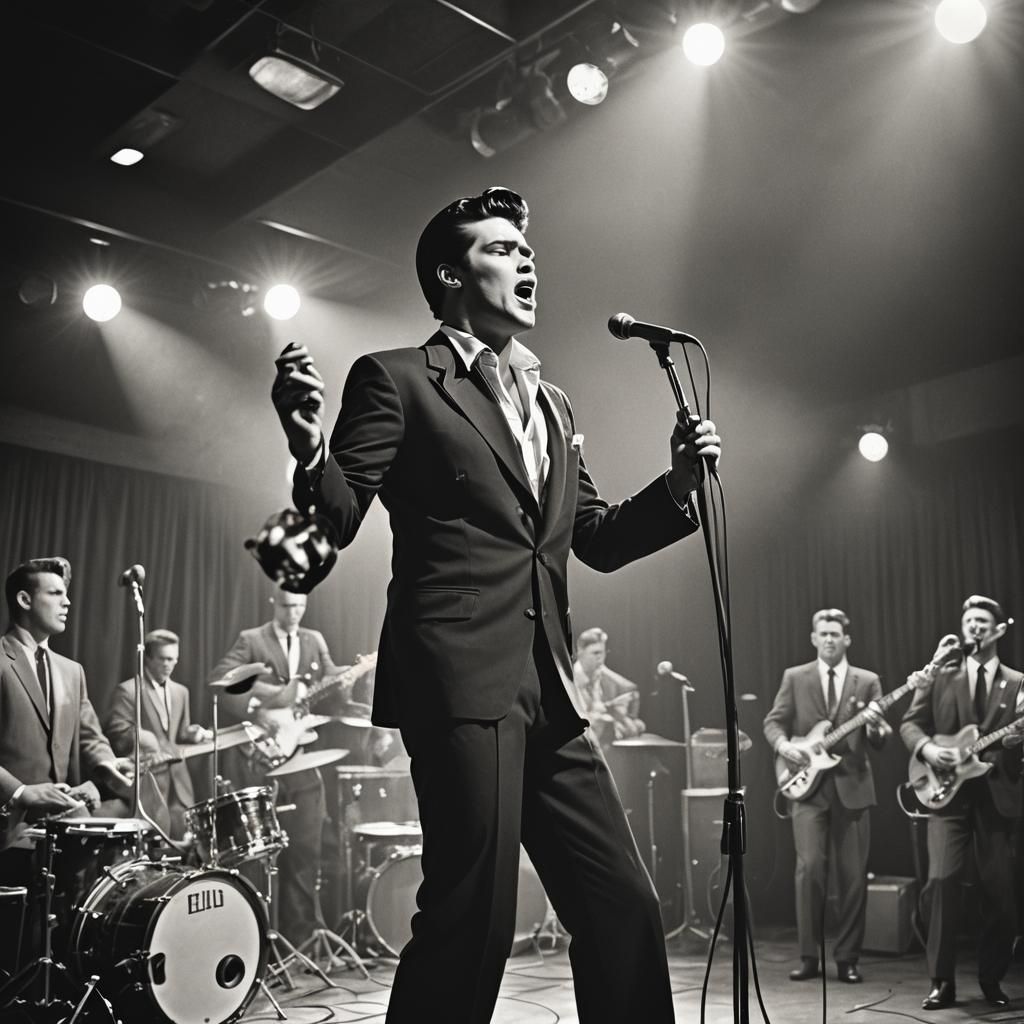 Elvis Presley on Stage: Retro Americana Photography