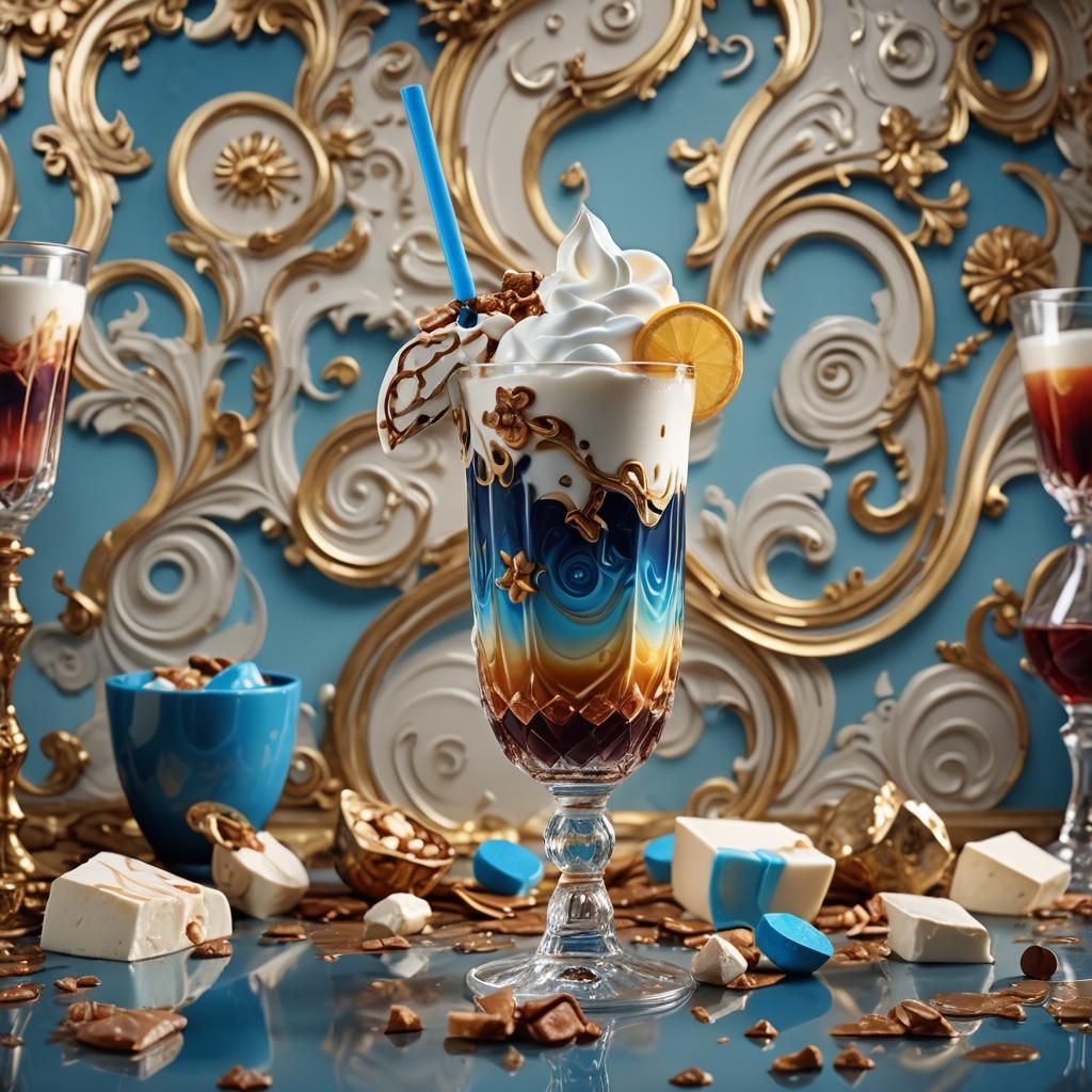 Vodka Cocktail with Milk, Vanilla and Nougat