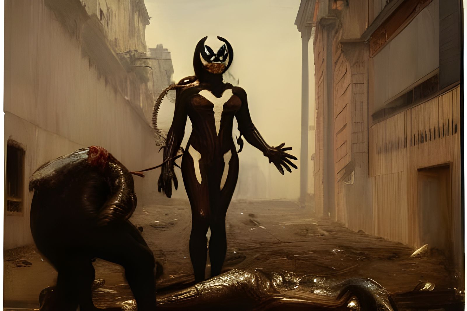 Venom's Trash Feast: Cinematic Matte Painting