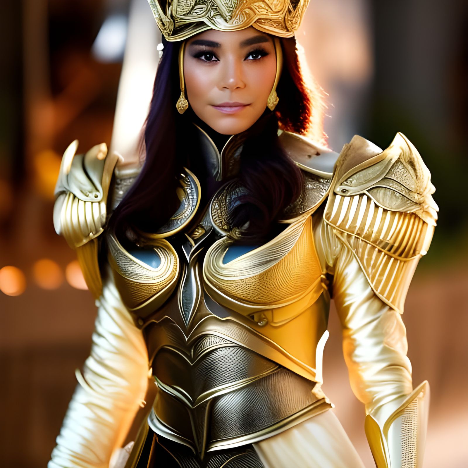 Vanessa Anne Hudgens in Pegasus Armor