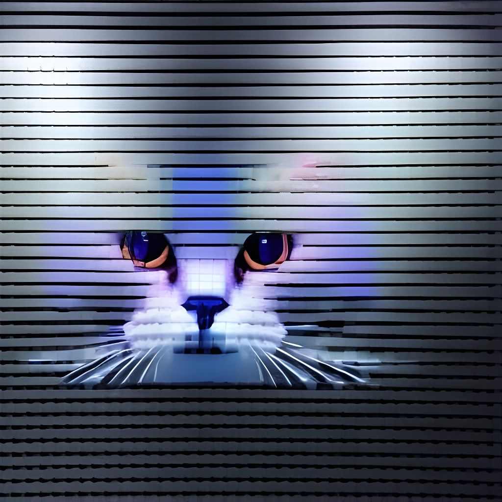 Cat on LED Wall: A Live Visual