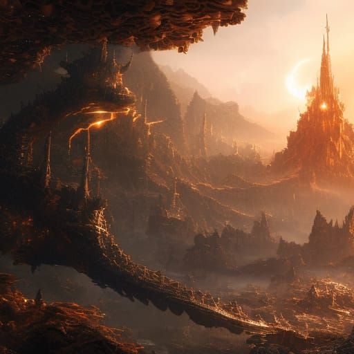 Epic Dragon in Detailed Cinematic Landscape