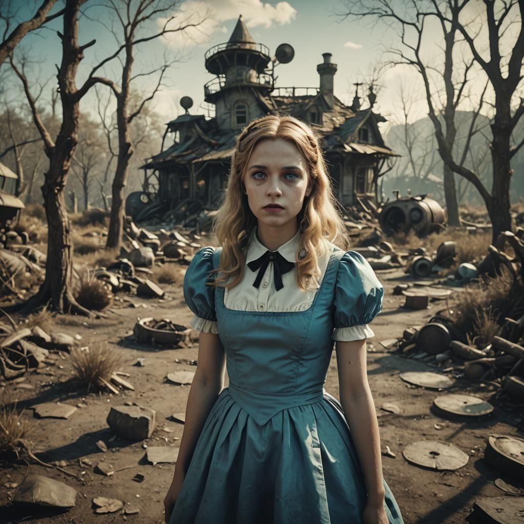 Alice in Wonderland in Fallout Style