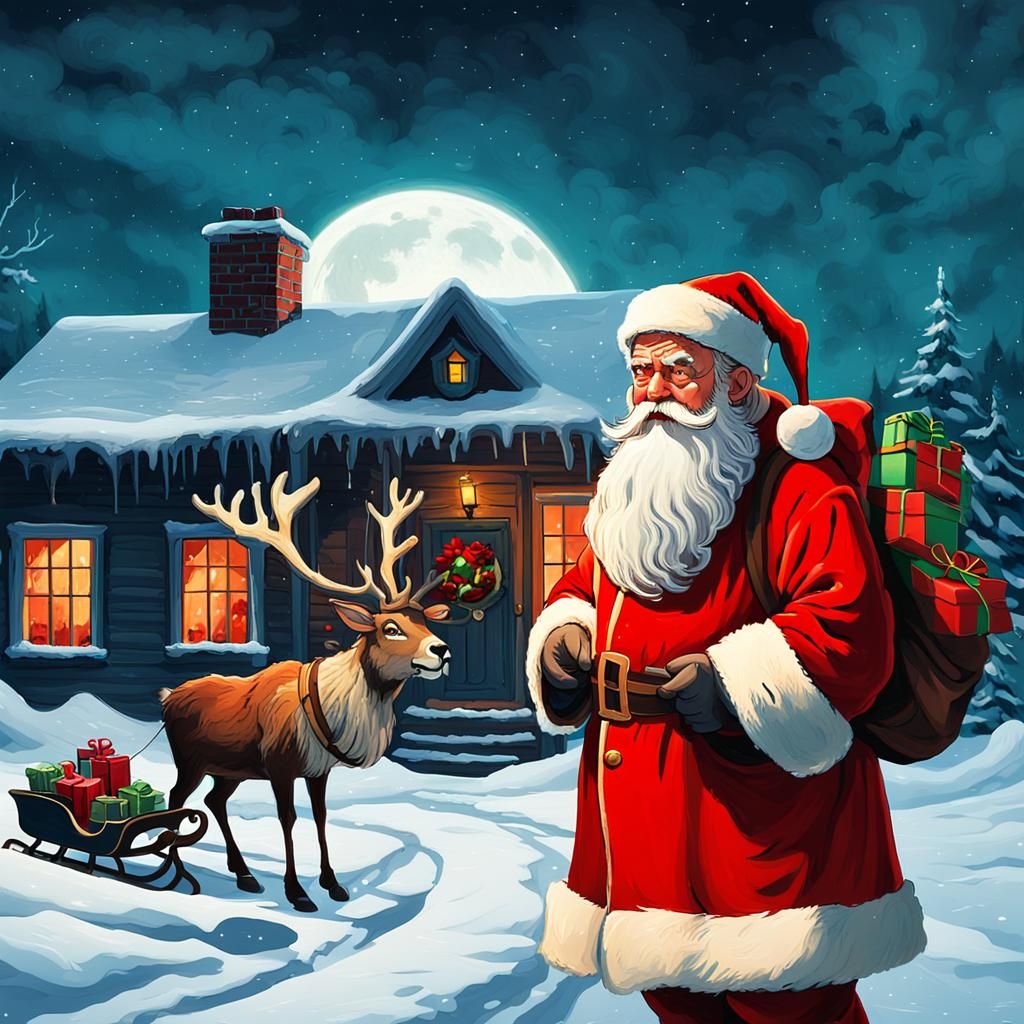 The Weihnachtsmann's Desperate Hour in a Dark Fantastical Wi...