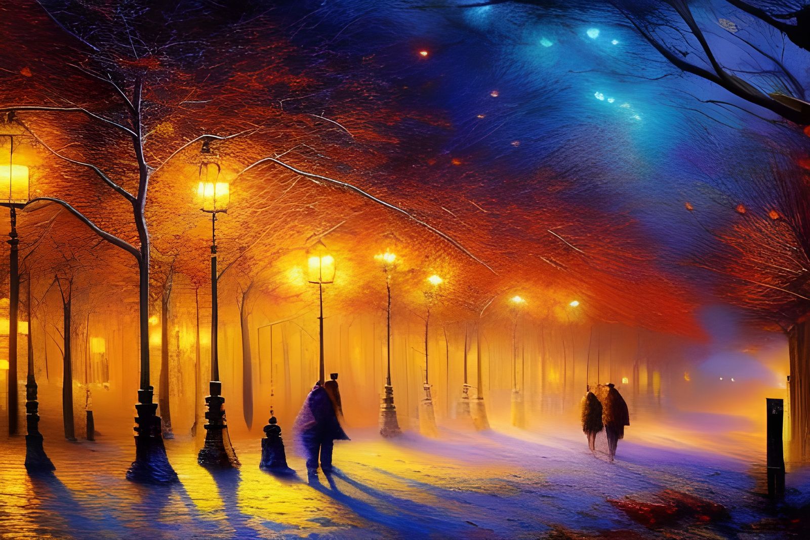 Winter's First Chill: An Ink Painting Masterpiece